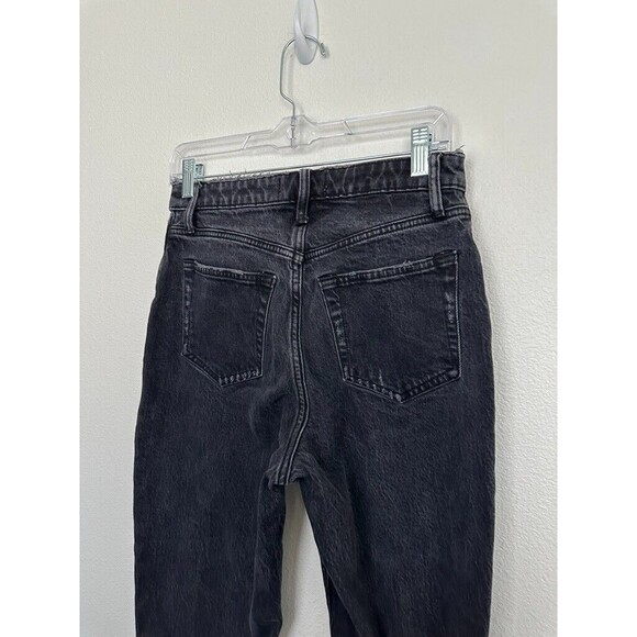Abercrombie Curve Love Dad Jean Distressed Black Stretch Pockets Size 27 Petite - Picture 8 of 9